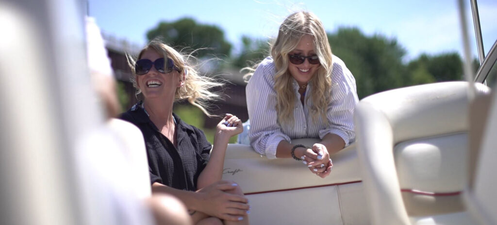cory sebastian and relative on a boat