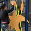 Kelly Witte painting Downtown Racine Makers Gallery